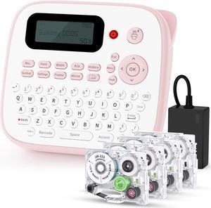 Suminey-D210S-Label Maker Machine with Tape, Phosphor Printer,Label Maker with 4 Laminated Label Tapes,Portable Printer,QWERTY Keyboard Label Makers, Multiple Line Labeling labelmaker for Office&Home