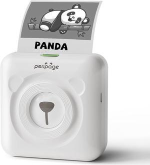 PeriPage A6 Mini Printer, Portable Thermal Printer, Mini Sticker Printer, Bluetooth Connected Phone, Compatible with iOS and Android, Printable Labels, Receipts, Notes, Photos (White)