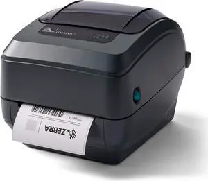 Ze bra - GK420t Thermal Transfer Desktop Printer for Labels, Receipts, Bar codes, Tags, and Wrist Bands - Print Width of 4 in - USB, Serial, and Parallel Connectivity