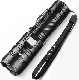 SuperFire Rechargeable Flashlights High Lumens, 2000 Lumens Super Bright Powerful Flashlight,Tactical Flashlights for Emergencies
