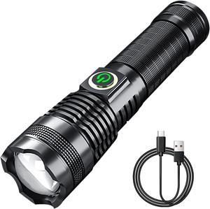 XURLEQ 600000 Lumen Handheld Flashlight LED Tactical Flashlight with 5 Modes Water Resistant for Camping Hiking Outdoor Biking Emergency