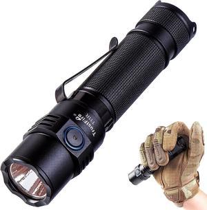 TrustFire Led Tactical Flashlights, T11R Rechargeable Flashlights 1800 Lumen Flashlights High Lumens Ip68 Water-Resistant EDC Flashlight Dual Switch Flashlights for Emergencies, EDC, Outdoor, Camping