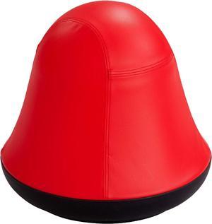 Safco Products 4761RV Runtz Swivel Ball Chair, Red, 360-Degree Rotation, Anti-Burst Exercise Ball, Easy-to-Clean Vinyl Seat, Promotes More Activity While Seated