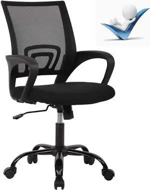 Ergonomic Mid Back Mesh Office Chair - Lumbar Support, Adjustable, Swivel, Rolling, Pink Desk Chair with Arms for Working & Meeting Ergonomic Mid Back Mesh Office Chair - Lumbar Support, Adjustable, Swivel, Rolling, Pink Desk Chair with Arms for Working & Meeting