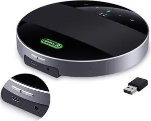 TONGVEO Conference Speaker and Microphone USB/Bluetooth Wireless Speakerphone,360º Loud and Clear Voice Pickup 24H Talk, Video Skype Call Home Office10-20 People Meeting