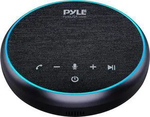 PyleUsa Conference Speaker Bluetooth Speakerphone - Multipurpose Conference & Streaming Speaker,Noise Canceling Swiss Immersive Crisp Voice Pickup for Office,Travel,Home, w/USB-C,Aux Cables - PSCN42