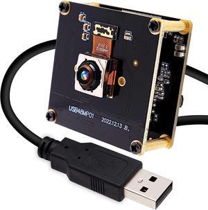 ELP 48MP Fast Autofocus USB Camera Module with 70degree No Distortion Lens for Computer Mini UVC USB2.0 Industrial Webcam Board 8000 * 6000 USB with Camera for Laptop PC Raspberry pi Jetson Nano