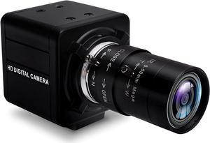 SVPRO 4K Ultra HD Webcam USB Digital Industrial Camera with CS Mount 5-50mm Telephoto Zoom Manual Lens UVC Free Drive,10X Optical Zoom Video Camera with Sony IMX317 Sensor