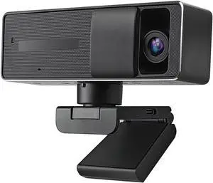 TOALLIN 2K PTZ Webcam, AI Auto Tracking, Gesture-Control Webcam with Microphone, 2X Zoom USB Webcam for Live Streaming, Video Conferencing and Online Class, Compatible with Mac and PC