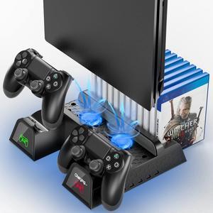 Cooling Stand For Ps5 Slim Console With Dual Controller Charging Station,  Vertical Organiser Base Holders With 12 Game Slots For Ps5 Slim