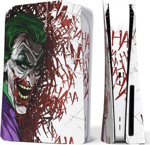 eXtremeRate eXcover Clown HAHAHA Top Bottom Cover Compatible with ps5 Console Disc Edition, Replacement Faceplate Backplate Shell Skin Compatible with ps5 Console Disc Version - Console NOT Included