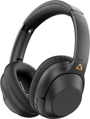 Ankbit E500 Active Noise Cancelling Headphones Bluetooth 5.2 Headphones with Microphone, Deep Bass Hi-Fi Sound, Wireless Over Ear Headphones with 75H Playtime, Voice Assistant for Travel/Home/Office