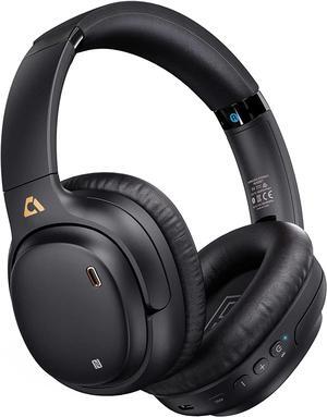 Ankbit E600Pro Hybrid Active Noise Cancelling Headphones with aptX HD & Low Latency, Over Ear Bluetooth Headphones Wireless Headphones with Build-in Microphone Hi-Fi Deep Bass, 80H Playtime