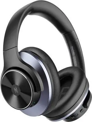 OneOdio A10 Hybrid Active Noise Cancelling Headphones, 62H Battery Life, Hi-Res Audio Sound, Wireless Bluetooth Over-Ear Headphones with Mic,Wireless Wired 2-in-1, for Travel Home Office Black