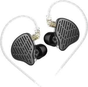 KZ x HBB PR2 in Ear Monitor Earphones 13.2mm Planar Magnetic Driver HiFi Wired Headphone Noise Cancelling IEM Earbuds with Detachable 2 Pin Silver-Plated Cable for Audiophile (Without Mic)