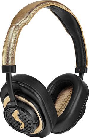 Master & Dynamic MW50+ Wireless Bluetooth Headphones, 40mm Beryllium Driver, Interchangeable 2-in-1 Design, Converts from Over-Ear Headphones to On-Ear Headphones, Michael Jackson (Black/Gold)