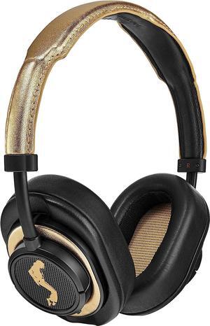 Master  Dynamic MW50 Wireless Bluetooth Headphones 40mm Beryllium Driver Interchangeable 2in1 Design Converts from OverEar Headphones to OnEar Headphones Michael Jackson BlackGold