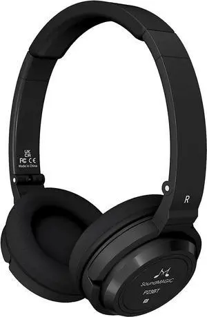 SoundMAGIC P23BT Portable On Ear Bluetooth Headphones CVC Noise Canceling Microphone HiFi Sound Stable Wireless Signal Connection Long Playtime with Detachable Cable for Game Black