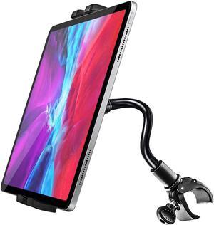 woleyi Gooseneck Spin Bike Tablet Mount, Elliptical Treadmill Tablet Holder, Indoor Stationary Exercise Bicycle Tablet Stand for iPad Pro/Air/Mini, Galaxy Tabs, More 4-11" Cell Phones and Tablets