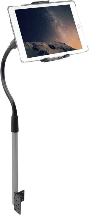 Car Seat Rail Mount - Super Secure Tablet Mount for Car and Floor Mount Phone Holder - Adjustable Gooseneck iPad Mount for Truck and Any Vehicle - Works with All iPad iPhone Tablets