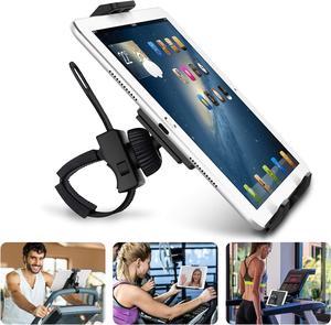 AboveTEK Universal Handlebar Mount for iPad, Indoor Cycling Bike iPad/iPhone Mount  Anti-Shock 360 Degree 3.5 to 12 Expandable Pole Strap Phone Holder for Gym, Treadmill, Spin Bike, Elliptical