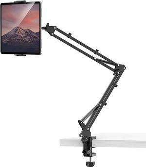 ULANZI T2 Adjustable Tablet Holder for Desk, Carbon Steel Tablet Stand for Bed, Flexible Tablet Arm Clamp Compatible with iPad Pro, iPad Air, iPad Mini, Galaxy Tab, iPhone & 4.6-12.9 Inch Devices