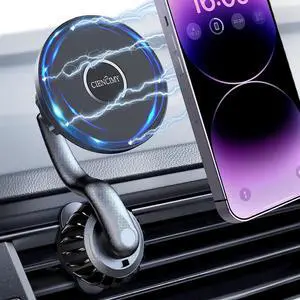Compatible for MagSafe Car Mount [Strongest Magnet] Magnetic Phone Holder for Car [360° Adjustable] Air Vent Magnetic Phone Mount Fit for MagSafe iPhone 16 15 14 13 12 Pro Max Plus Mini