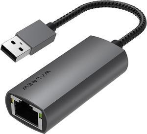 USB 3.0 Ethernet Adapter 1000Mbps Gigabit USB LAN Network Adapter USBA Male to RJ45 Female Cable Converter for Mac MacBook Pro/Air Surface Pro/Book/Go/Laptop Chromebook Dell XPS 15 13