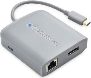 [Works with Chromebook Certified] Cable Matters USB C Hub Multiport Adapter with 4K DisplayPort, 2X USB 2.0, 100Mbps Fast Ethernet, and 60W PD