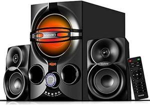 Boytone BT-324F, 2.1 Bluetooth Powerful Home Theater Speaker Systems, with FM Radio, SD USB Ports, Digital Play Back, 40 Watts, RGB Light, Full Function Remote Control, Smartphone, Tablet