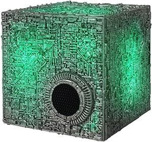 FAMETEK Star Trek Borg Cube Bluetooth Speaker with Green Illumination Sound Effects  Borg Quotes Memorabilia Gifts Gadgets Collectibles for Star Trek Fans