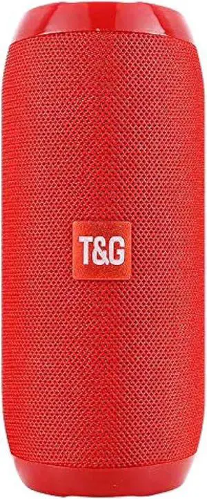TG117 BT Outdoor Speaker Waterproof Portable Wireless Column Loudspeaker Box with TF Card FM Radio (Red)