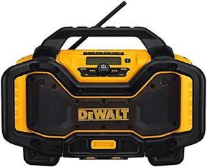 DEWALT 20V MAX Bluetooth Radio 100 ft Range Battery and AC Power Cord Included Portable for Jobsites DCR025