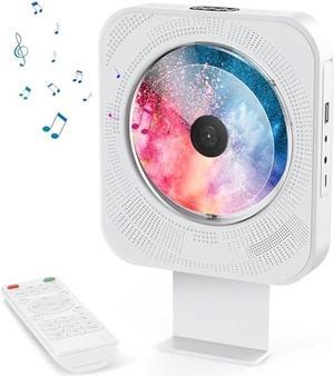 CD Player Portable with Speakers, Wall/Desktop Bluetooth CD Players for Kpop/Home Audio with USB/AUX/Earphone Ports & FM Radio, Remote Control