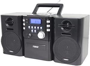 Naxa Electronics Naxa NPB-431 Portable MP3/CD Player with PLL FM Radio, USB Input, Remote Control, and Detachable Speakers, Black