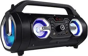 Boytone BT-16S Portable Bluetooth Boombox Speaker, Indoor/Outdoor, 25W, Loud Sound, Deeper Bass, EQ, 5 Subwoofer, 2 x 3 Tweeter, FM, 9H Playtime, USB, Micro SD, AUX, Microphone, Recording, LED Light Boytone BT-16S Portable Bluetooth Boombox Speaker, Indoor/Outdoor, 25W, Loud Sound, Deeper Bass, EQ, 5 Subwoofer, 2 x 3 Tweeter, FM, 9H Playtime, USB, Micro SD, AUX, Microphone, Recording, LED Light