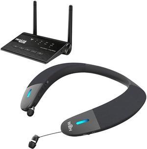 BeHear Proxy & HearLink Personal Sound System | TV Bluetooth Audio Transmitter | Wearable, Lightweight, Hands Free & Wireless Neck Speaker | Retractable Ear Buds Plugs
