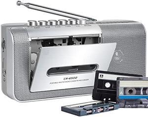 Gracioso Portable Cassette Player and Recorder, Cassette Tape Player/Recorder with AM/FM,Loud Build-in Speaker,Microphone,3.5mm Earphone Jack,Powered by AC or AA Battery for Gift,Home