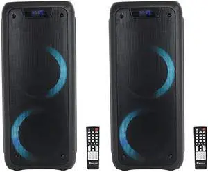Rockville (2) Rock Party 6 Dual 6.5 Wireless Linking Battery Powered Speakers