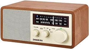 Sangean WR-16 AM/FM Bluetooth Wooden Cabinet Radio Brown