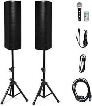 Costzon Active 3-Way 6.5'' 200W All-in-one PA Speaker DJ Loud Speaker with Bluetooth, USB/SD Card Input, MP3 FM Radio, Wireless Remote Control for Indoor Outdoor Party Wedding