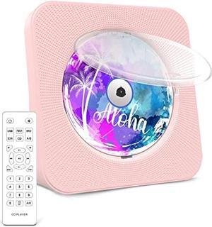 Portable CD Player, Sunoony Bluetooth CD Music Player with HiFi Sound, Remote Control,FM Radio, Dust Cover,LED Screen, Earphone Jack, AUX/USB for Home, Indoor, Kids