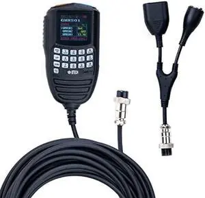 BTECH GMRS-20V2 Enhanced Audio Adaptor Kit: 25' WP02 Remote Speaker Mic, Replacement Hand Mic, and 8-Pin to K1 Splitter Cable for BTECH GMRS-20V2 and Kenwood K1 Style Accessories Compatibility