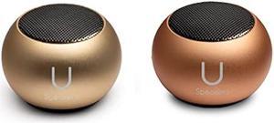 U Speakers Mini Portable Wireless Bluetooth Speaker with Magnetic Base, Mic & Selfie Remote Control Active Lifestyle Travel Home Office Bundle with Coordinating Speaker, Pairing