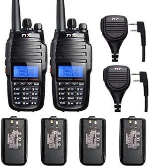 TYT TH-UV8000D 10Watts High Power Walkie Talkies Cross-Band Repeater Handheld Transceiver VHF UHF Dual Band Two Way Radio with Backup Batteries Speaker Mic (2 Pack)