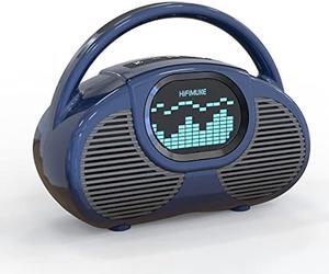 HIFIMUKE Portable Bluetooth Speakers, 60W Wireless Speaker, Dynamic Melody Spectrum LightingiPhone Speaker for Kids,Super Bass Outdoor Speaker, Bluetooth 5.1, Home Dual Pairing (Blue)