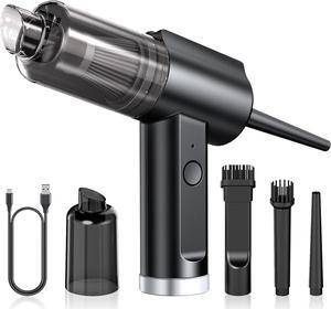 Compressed Air Duster, 2 in 1 Handheld Air Duster & Vacuum Cordless Rechargeable, 77000RPM, 10000PA, 6000mAh, Electric Compressed Air Blower Vacuum Cleaner for Computer Keyboard PC Cleaning