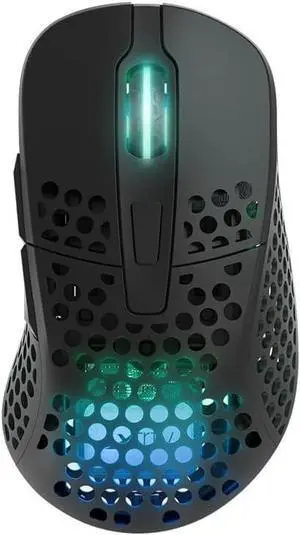 Xtrfy M4 Wireless Ultra-Light Gaming Mouse, RGB, Adjustable Shape, 2.4 GHz Lag-Free Wireless, 75hrs Battery Life - Black