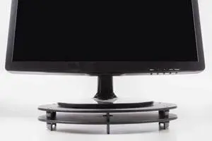 Stackable 1 Inch Computer Monitor Riser Stand, Oval, Black, VUR 8800 4-Pack