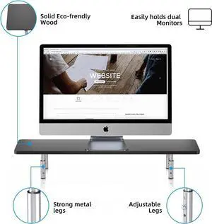 suptek Laptop Stand for Desk,Computer Monitor Laptop Stand Riser for Printer, Notebook and All Flat Screen TV Display,3 Height Adjustable(MST016)